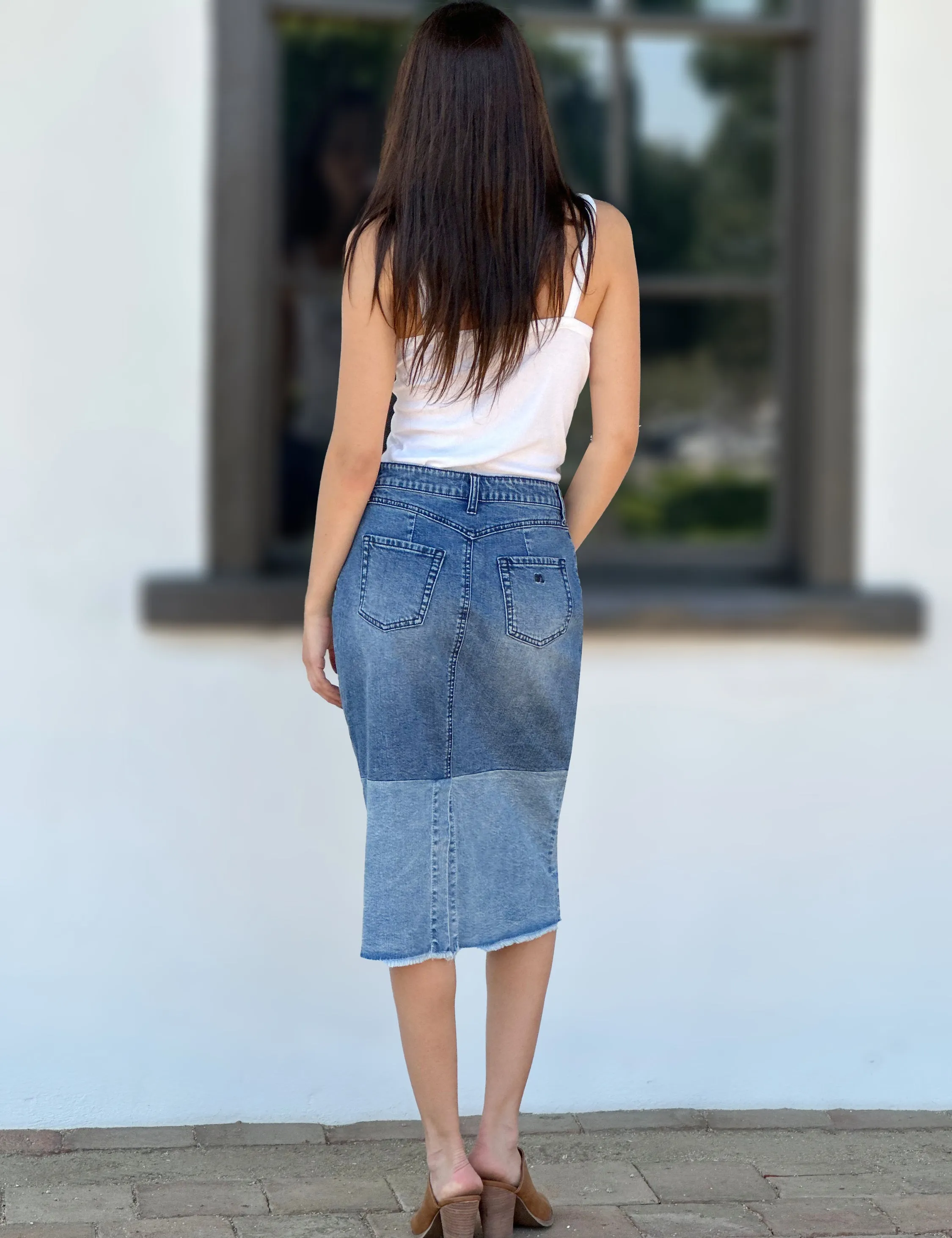 2 Shade Midi Skirt