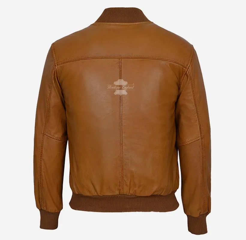 70'S Classic Leather Bomber Jacket Retro Flight Leather Jacket