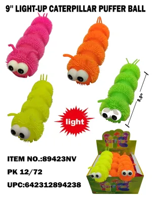 9" Puffer Light Up Caterpillar