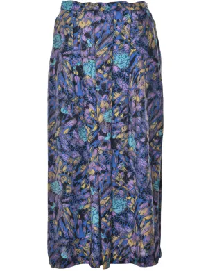 Abstract Print Maxi Skirt - M