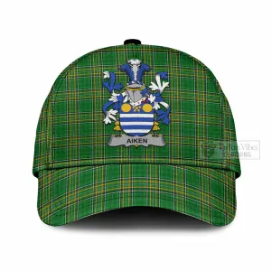 Aiken Irish Clan Tartan Classic Cap with Coat of Arms