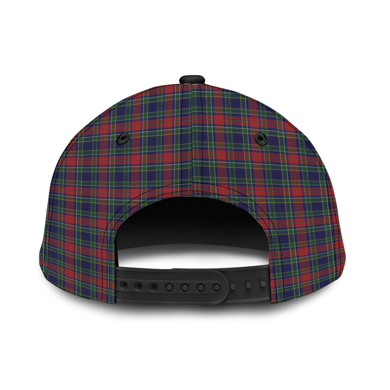 Allison Red Tartan Classic Cap with Family Crest