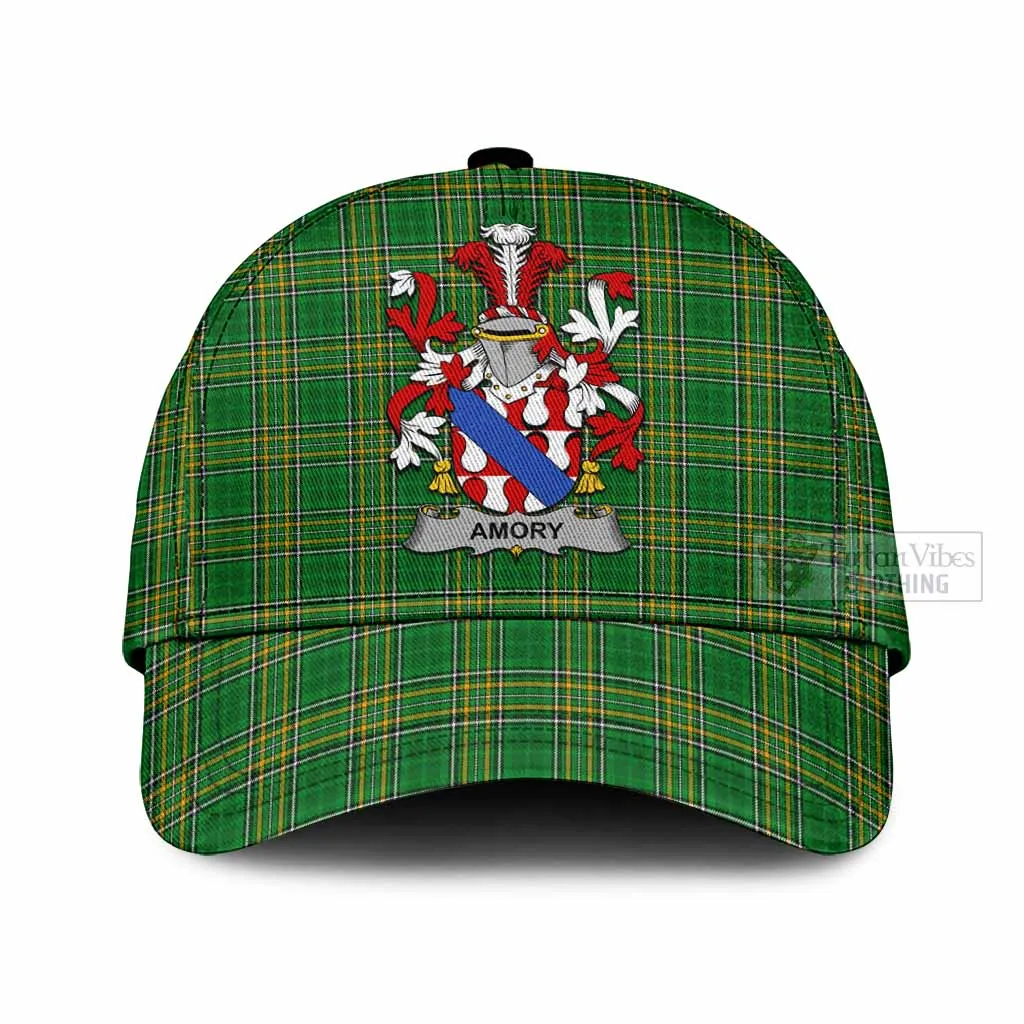 Amory Irish Clan Tartan Classic Cap with Coat of Arms