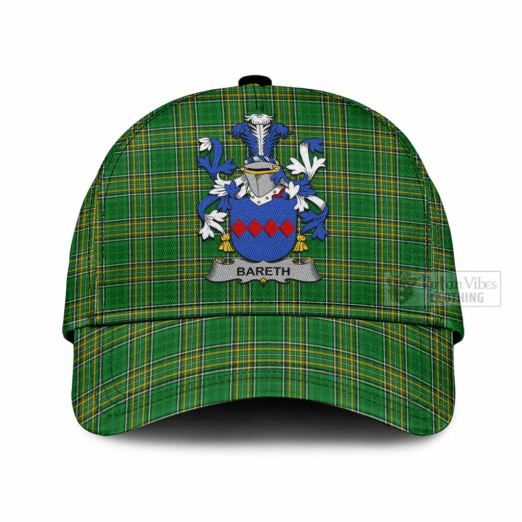 Bareth Irish Clan Tartan Classic Cap with Coat of Arms