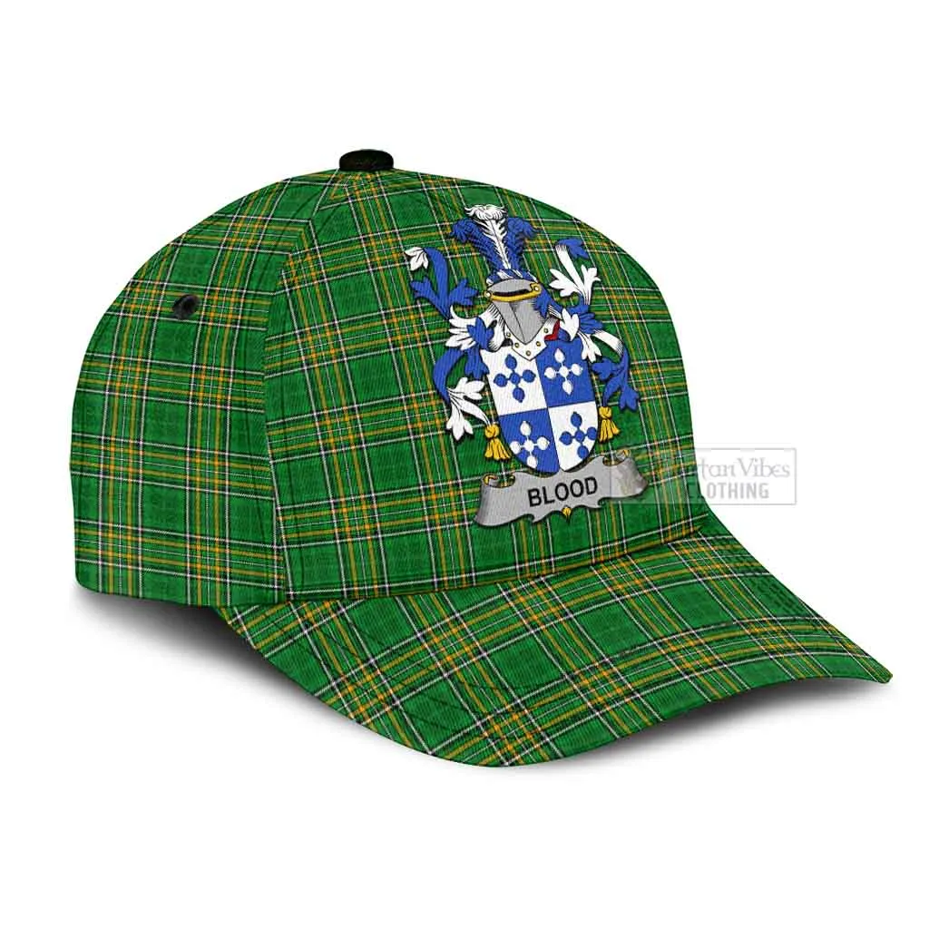 Blood Irish Clan Tartan Classic Cap with Coat of Arms