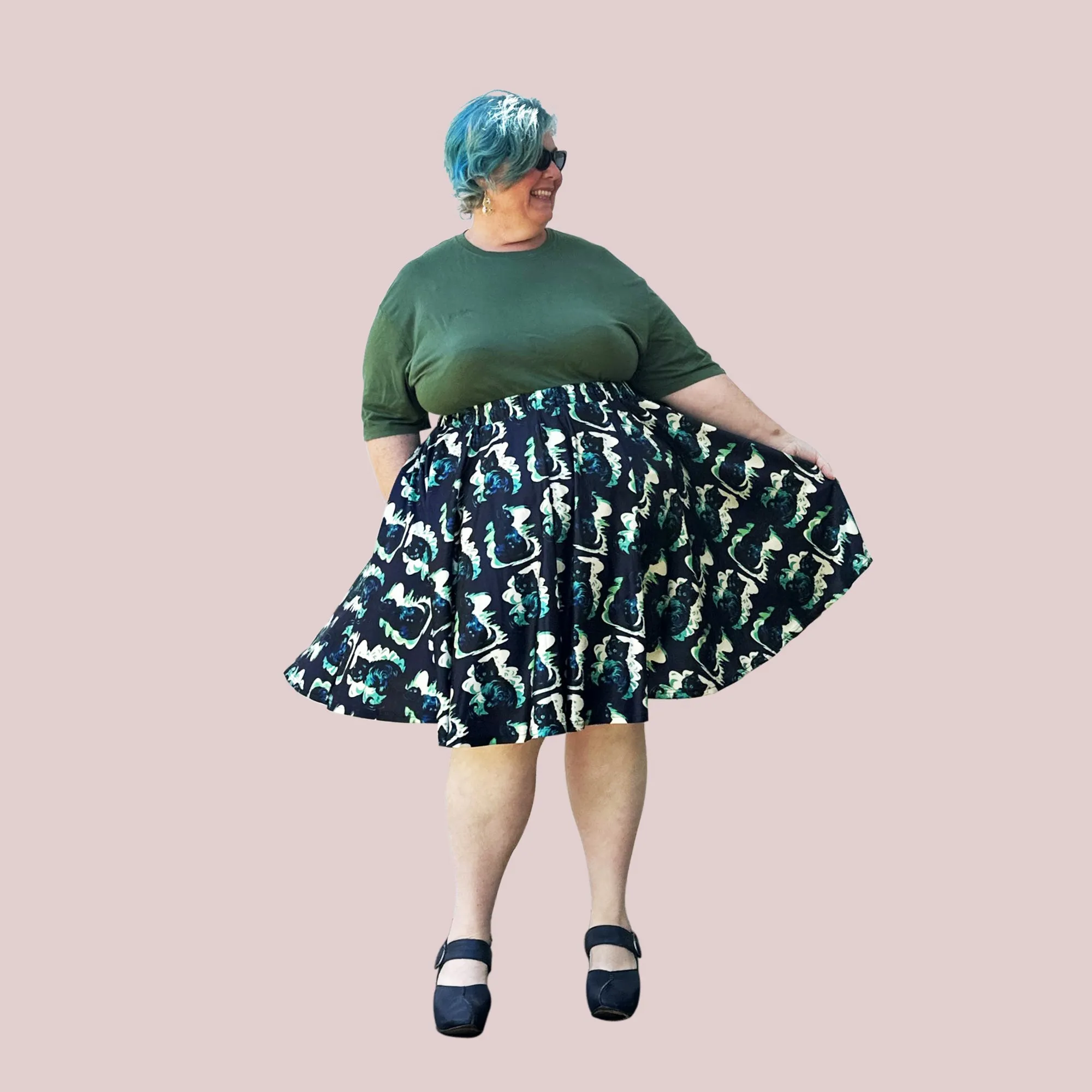 Blue Kitties Skirts - Made to Order