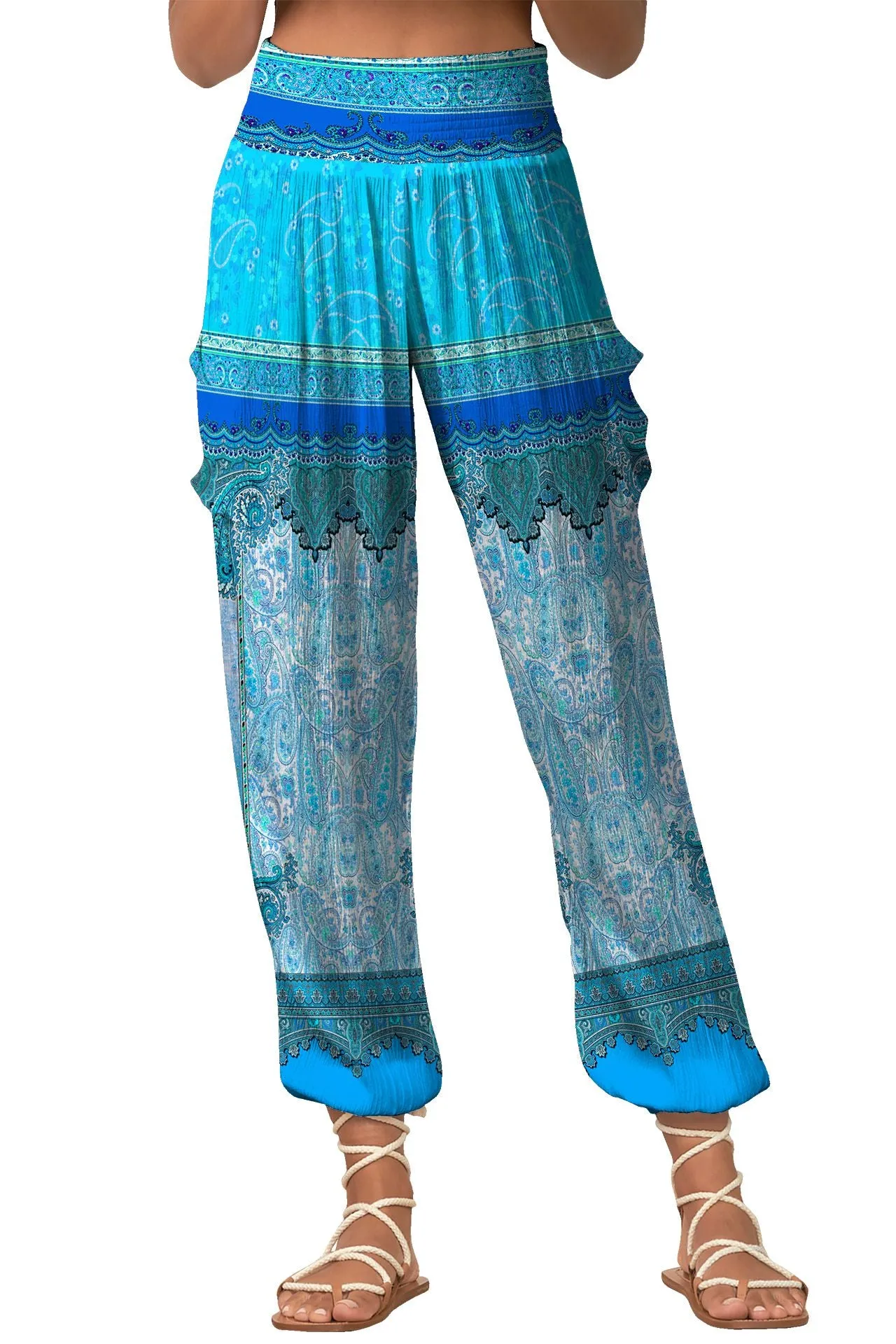 Blue Wide Leg Pants