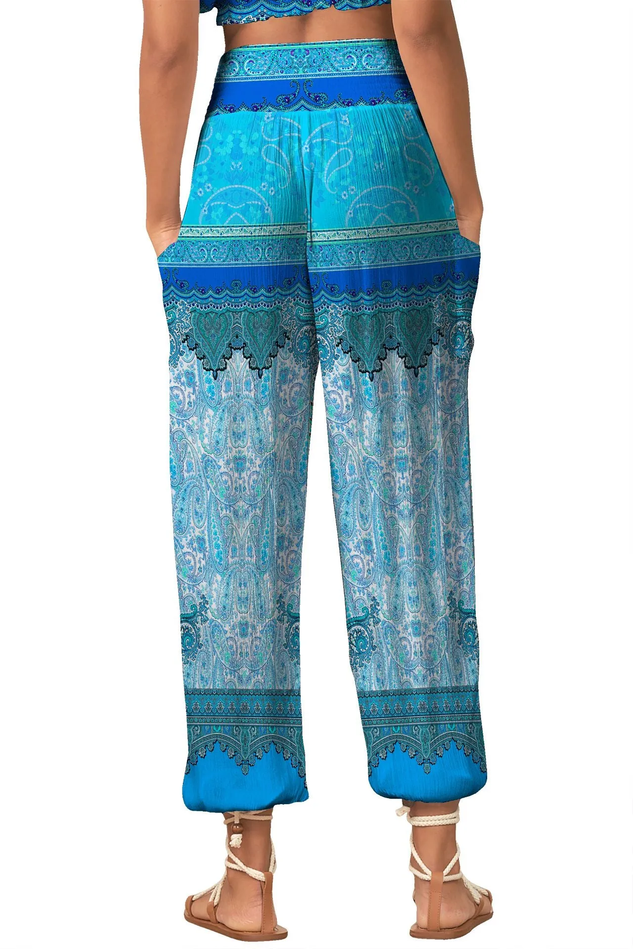 Blue Wide Leg Pants