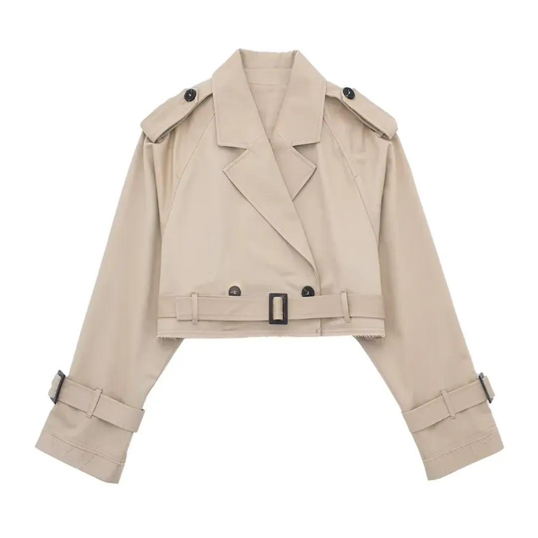 Carina Cropped Trenchcoat | Stylish & Vintage