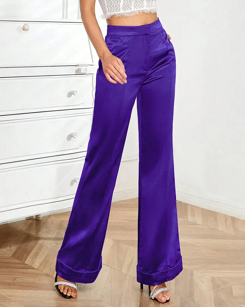 Casual Pants Flared Baggy Trousers