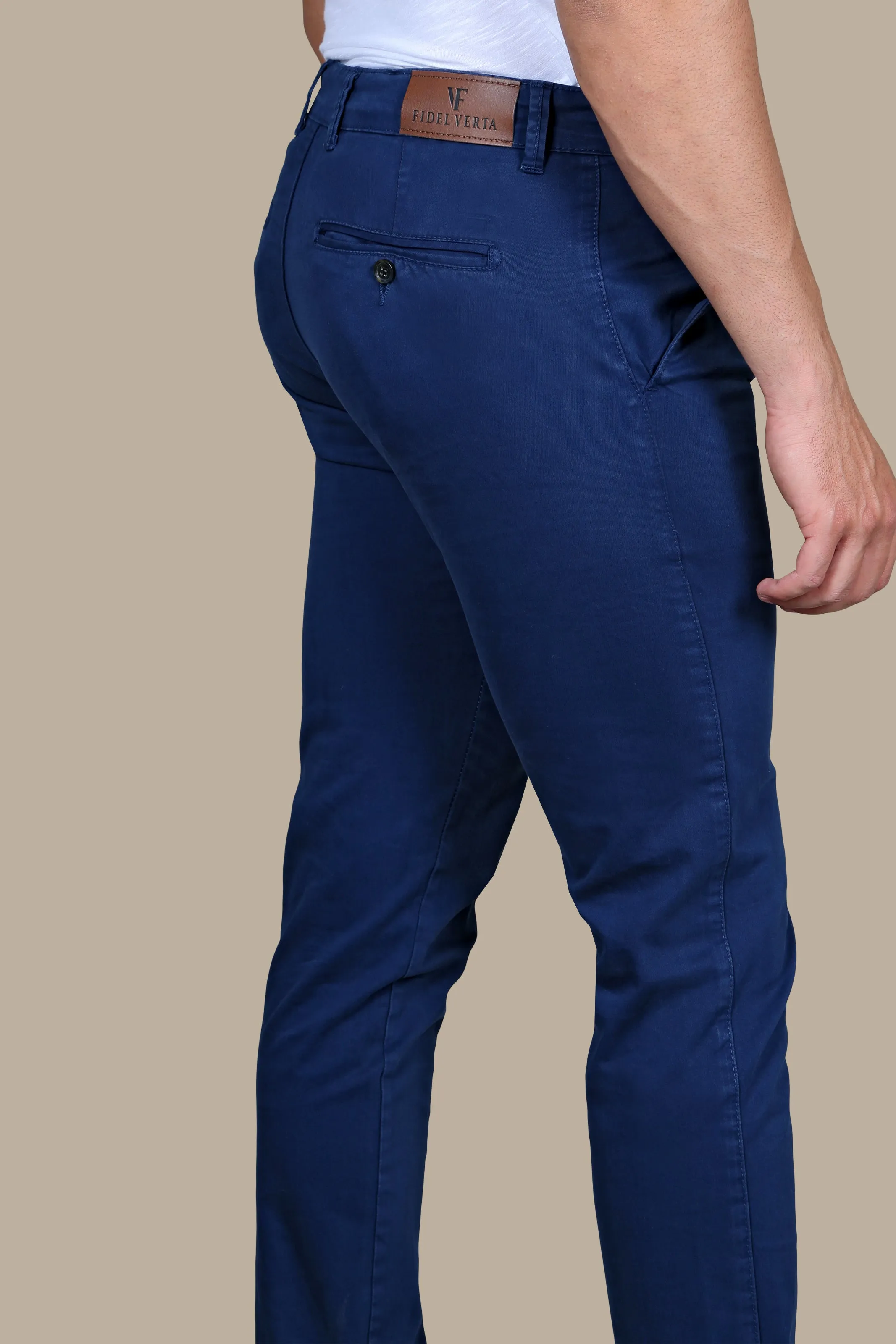 Chino Plain Slim Fit in Light Navy