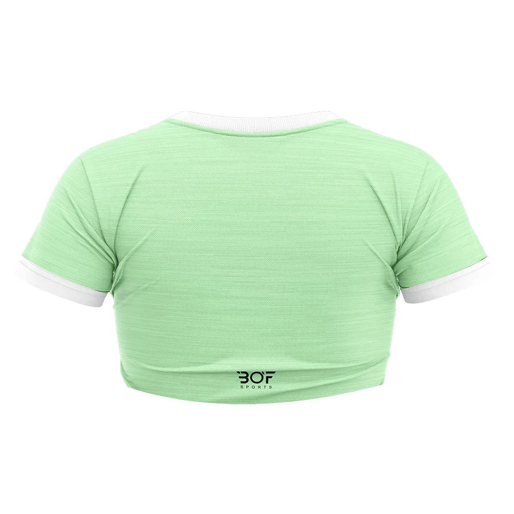 Crop Top - Pastel Green Melange