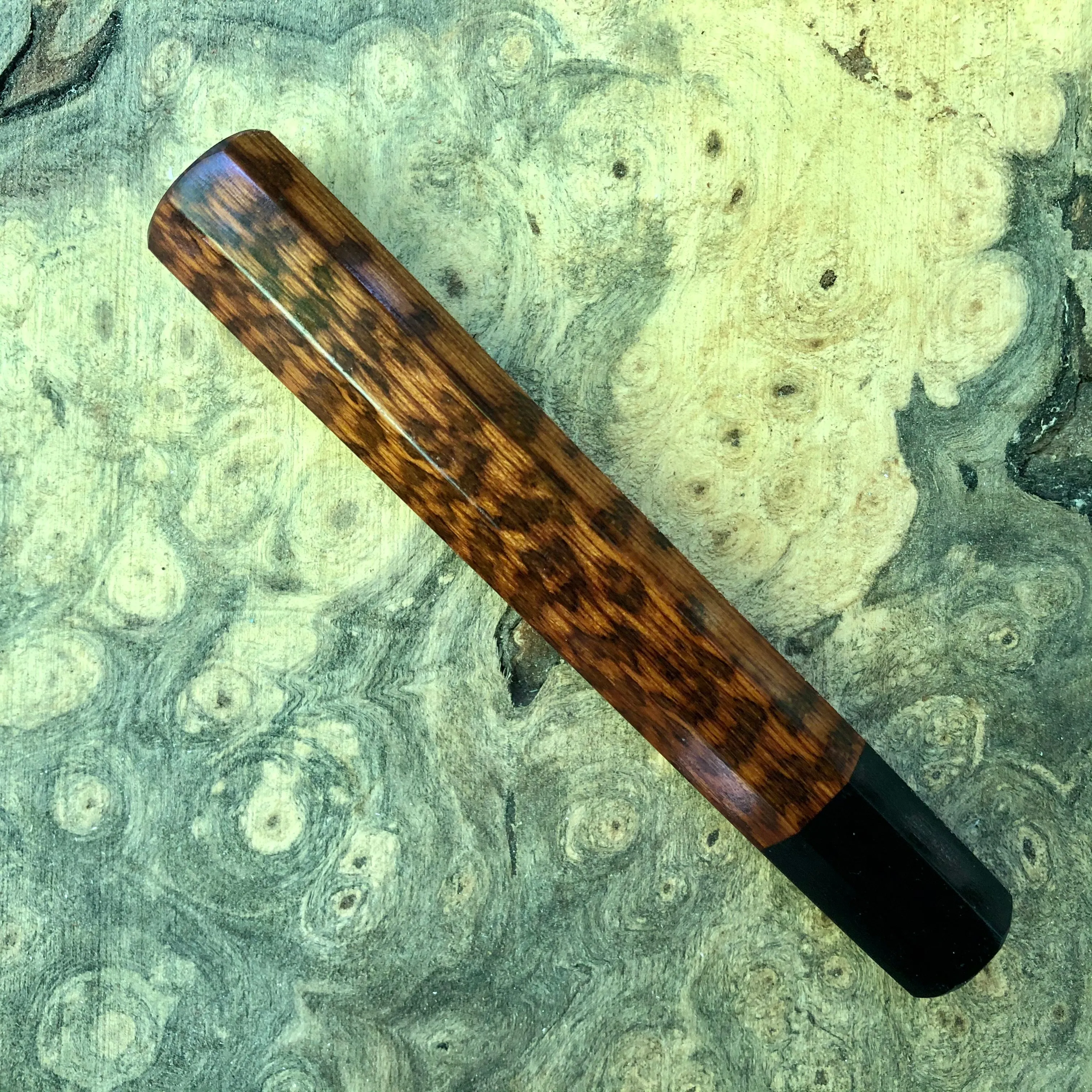 Custom Japanese Knife handle (wa handle) - Snakewood and horn