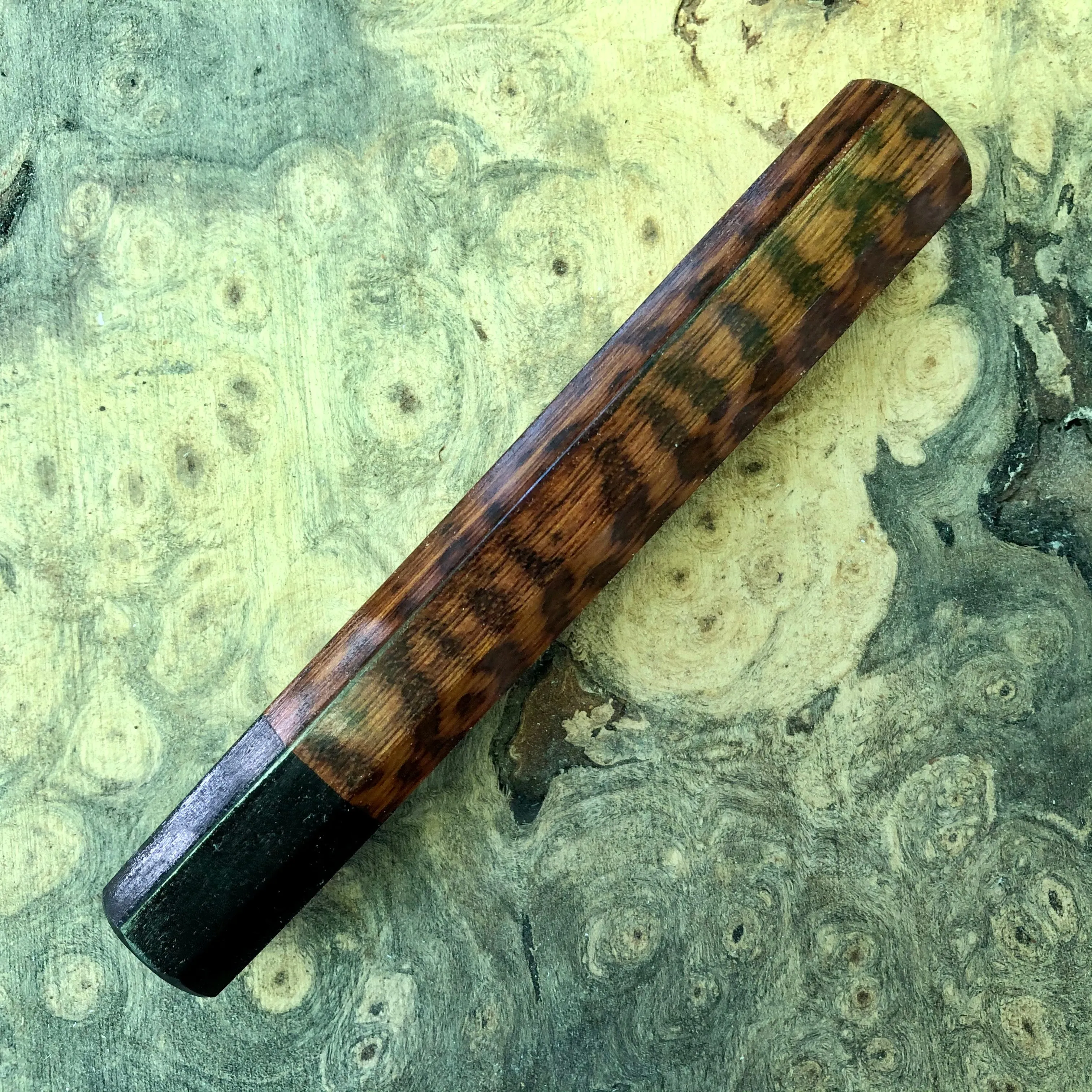 Custom Japanese Knife handle (wa handle) - Snakewood and horn