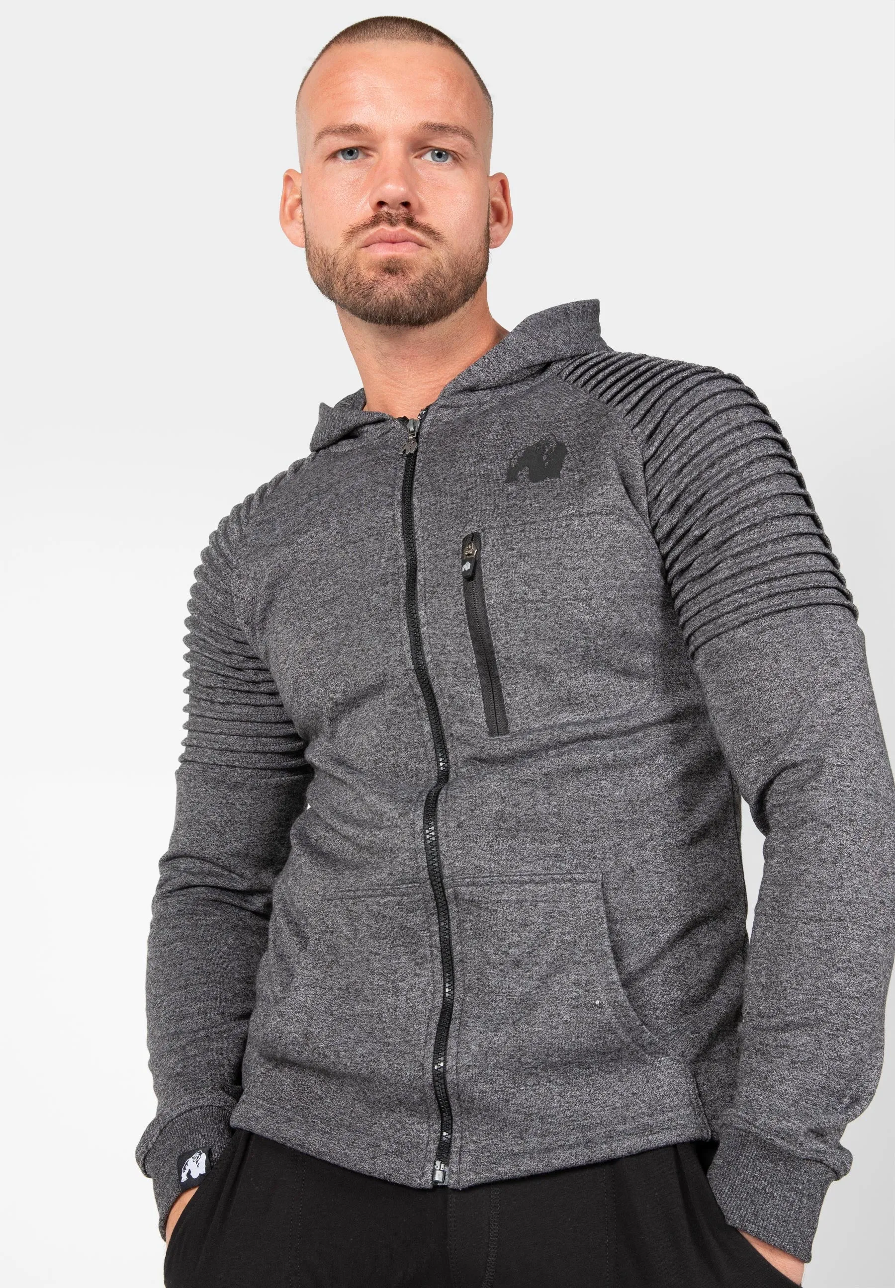 Delta Zipped Hoodie - Gray