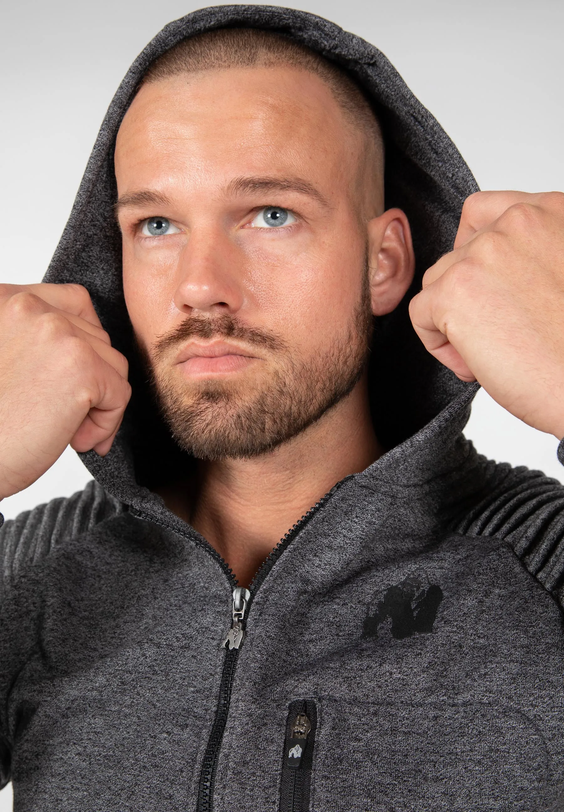 Delta Zipped Hoodie - Gray