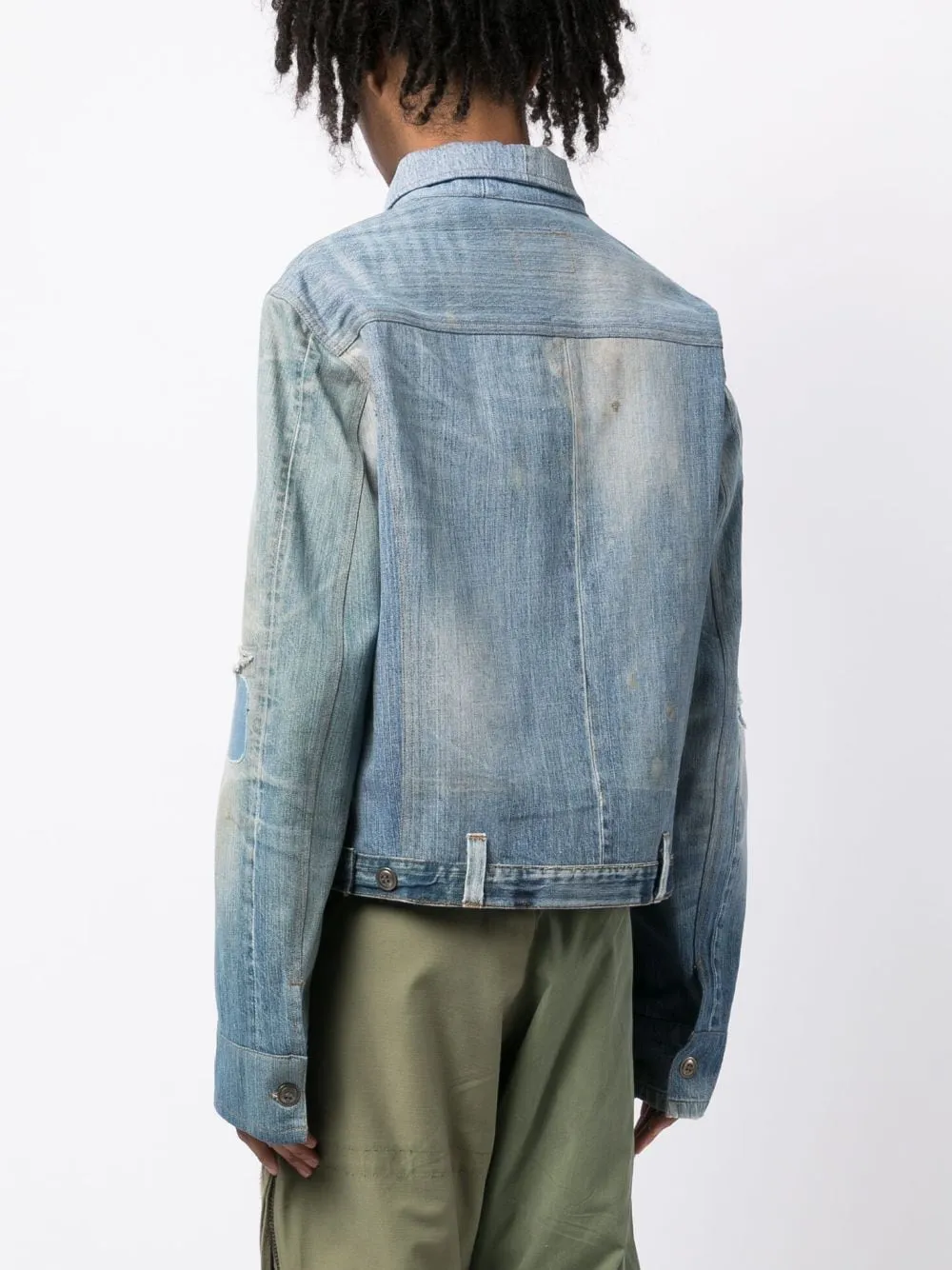 Distressed-Effect Denim Jacket