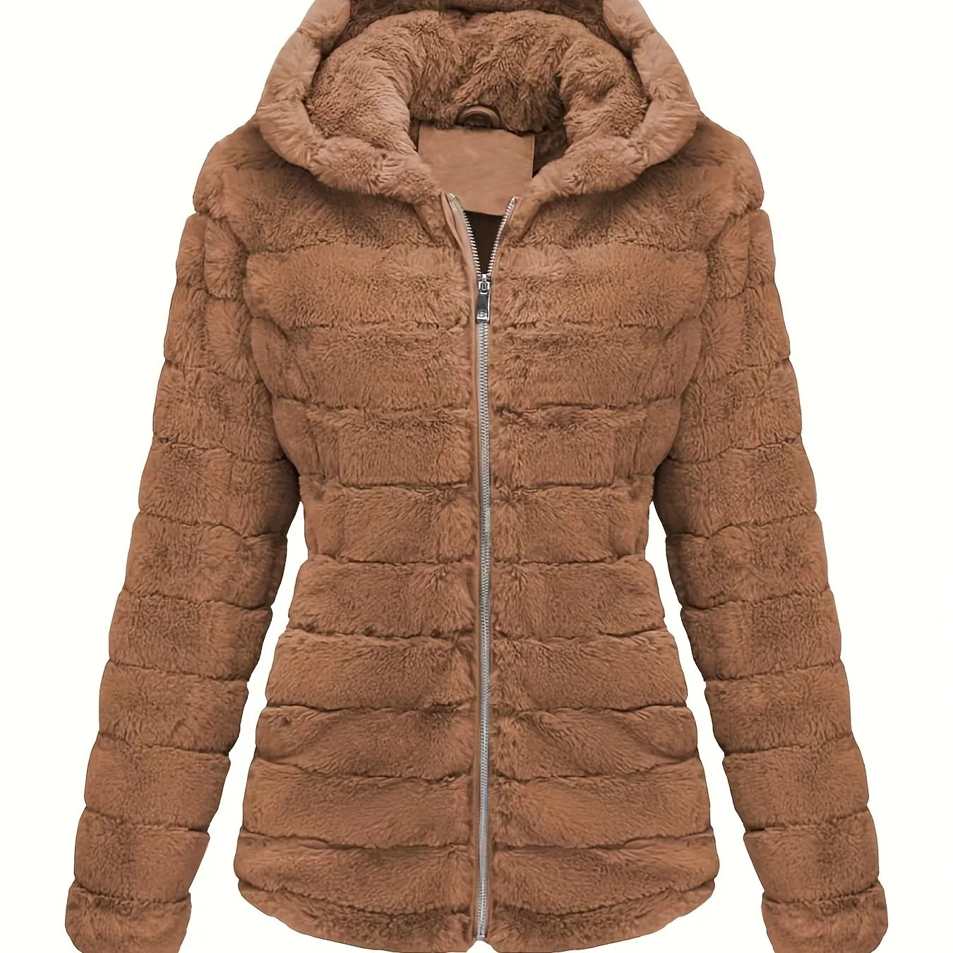 Elise | Stylish solid color teddy coat