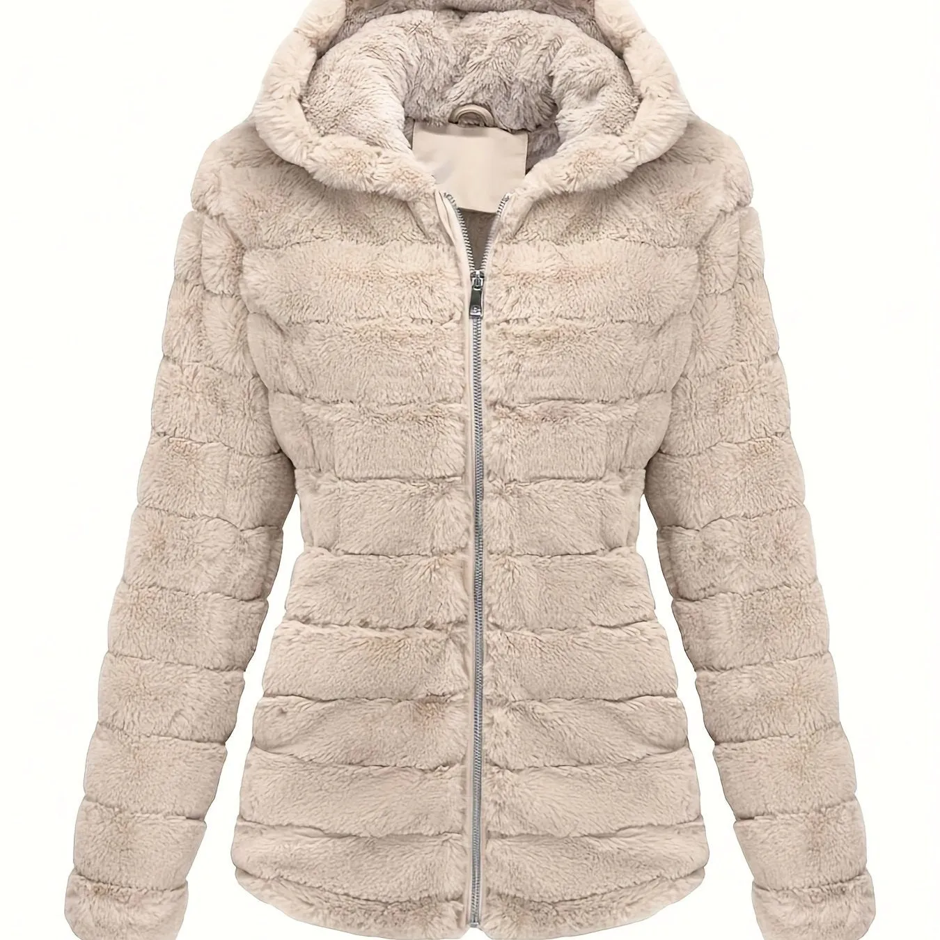 Elise | Stylish solid color teddy coat