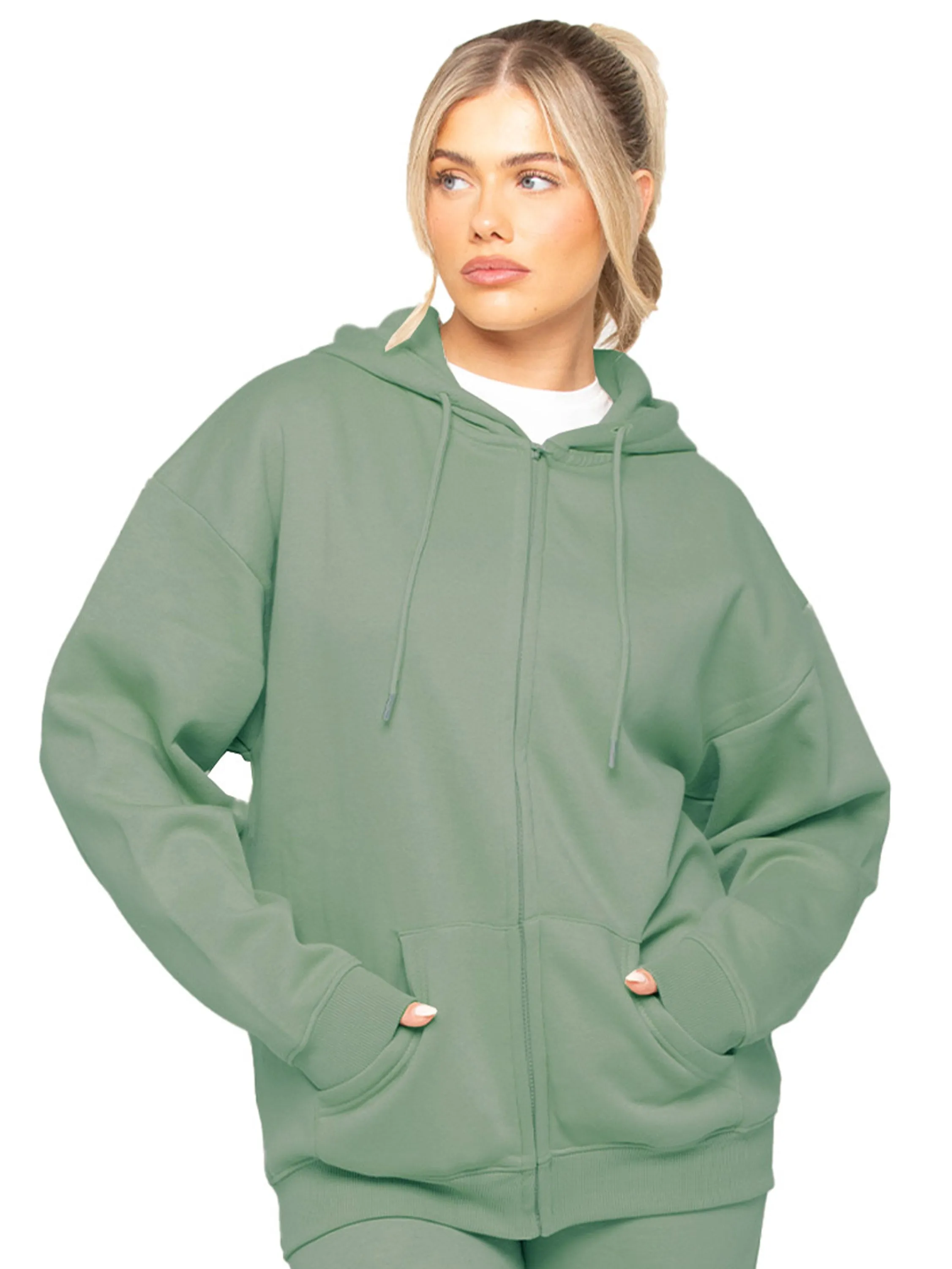 Enzo | Womens Oversized Zipped Hoodie