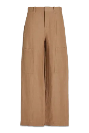 Faille Wide-Leg Pants