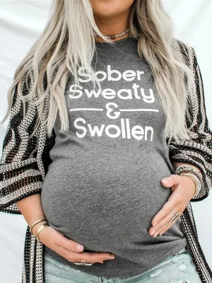 Fashionable Wild Letter Printed Maternity Top