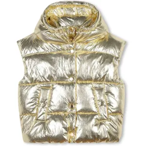 Girls Gold Puffer Gilet