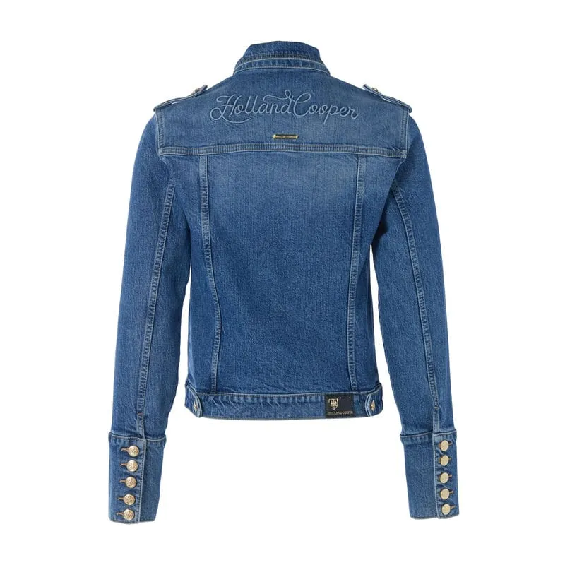 Holland Cooper Iconic Ladies Denim Jacket - Classic Indigo