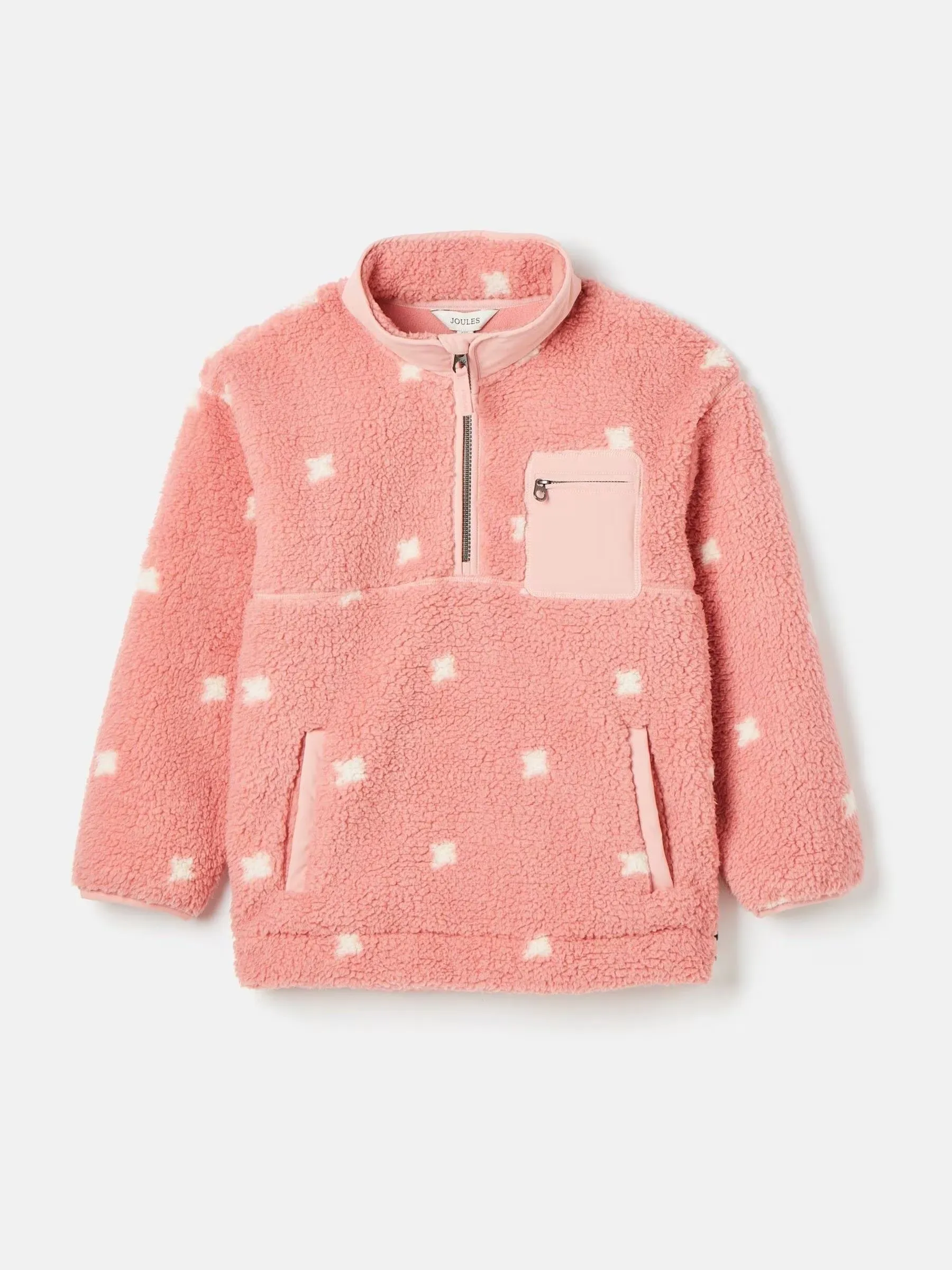 Joules Girls Tilly Half Zip Borg Fleece