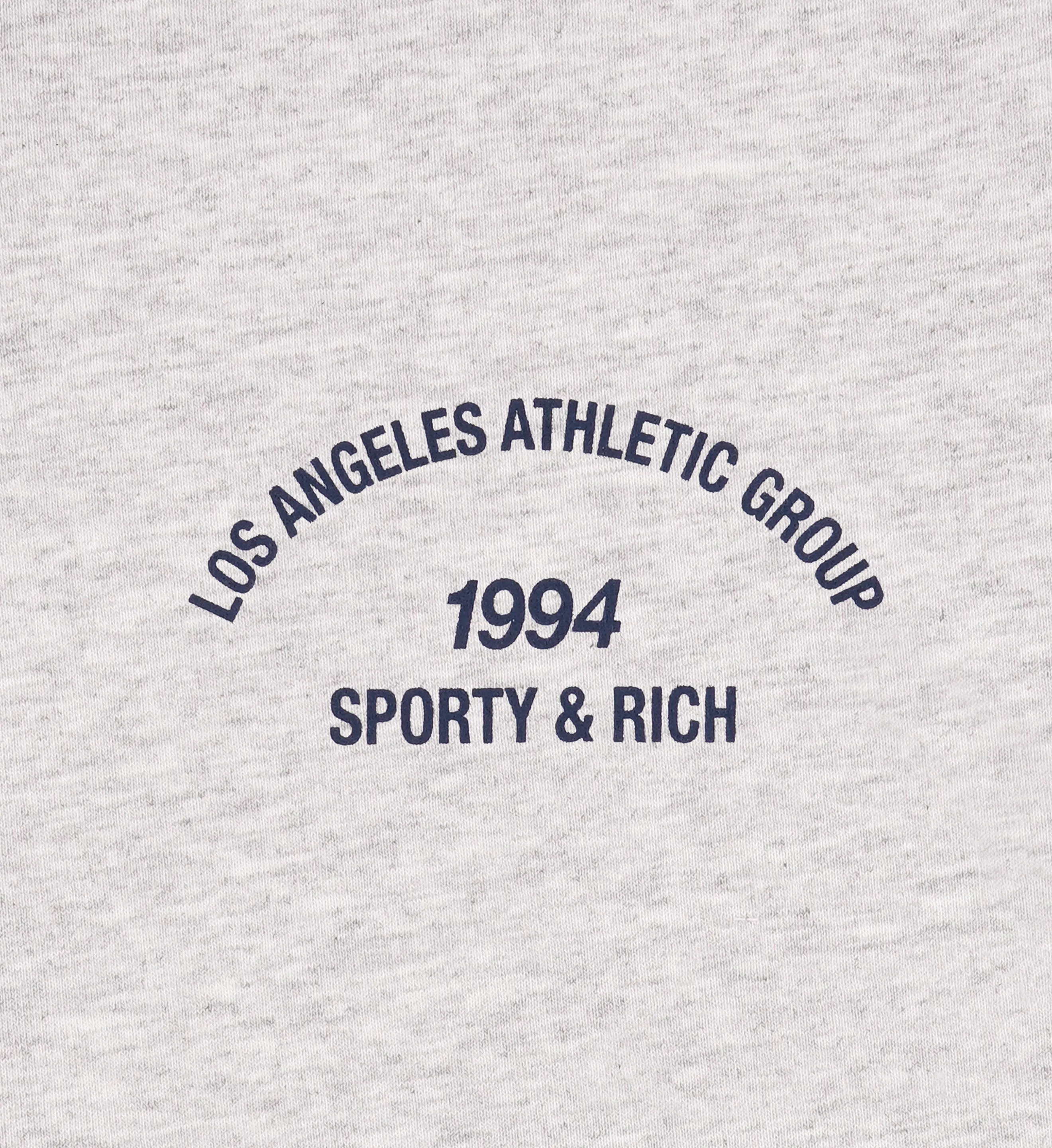 LA Athletic Group Zipped Cropped Hoodie - Heather Gray/Navy