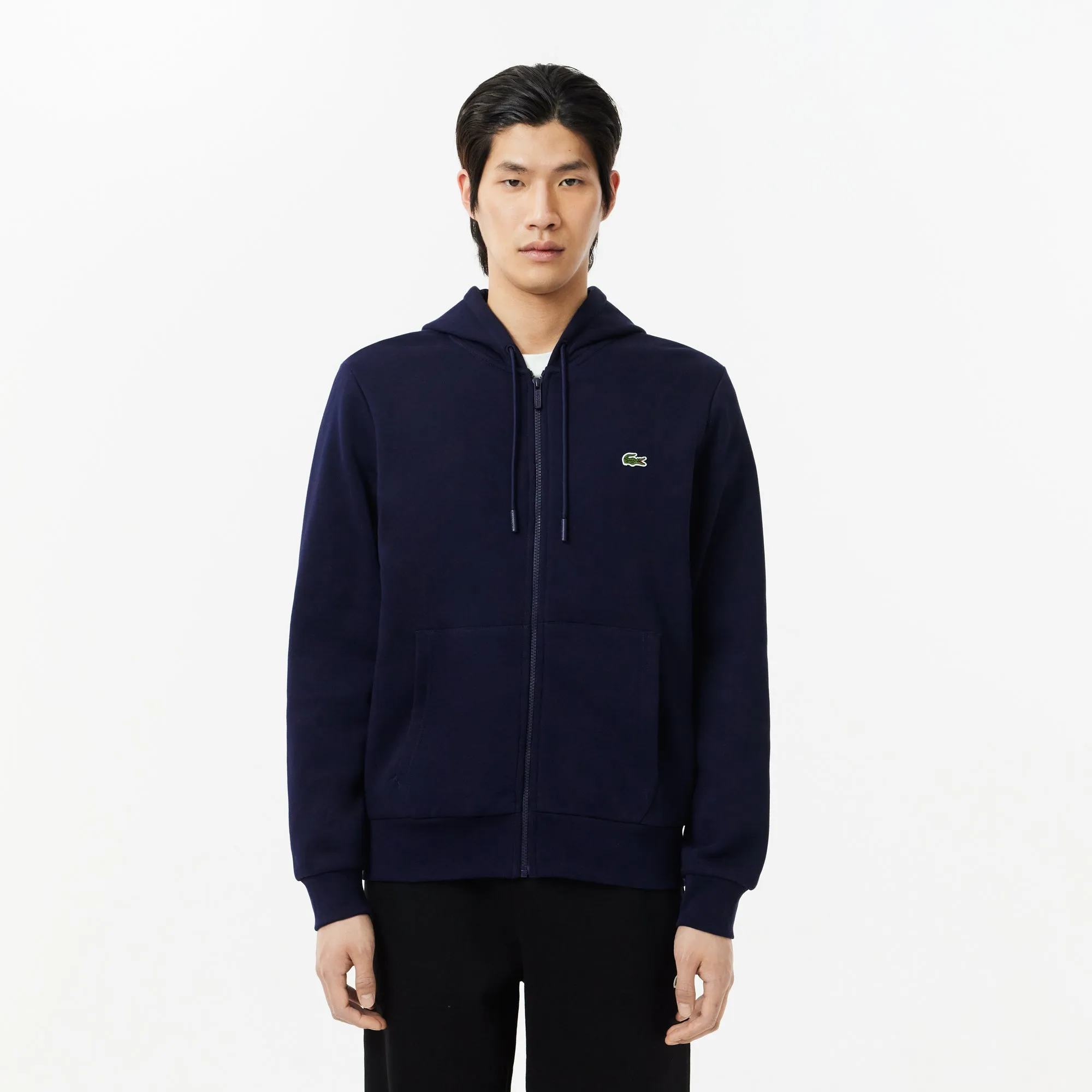 Lacoste Men's Kangaroo Pocket Fleece Zipped Hoodie