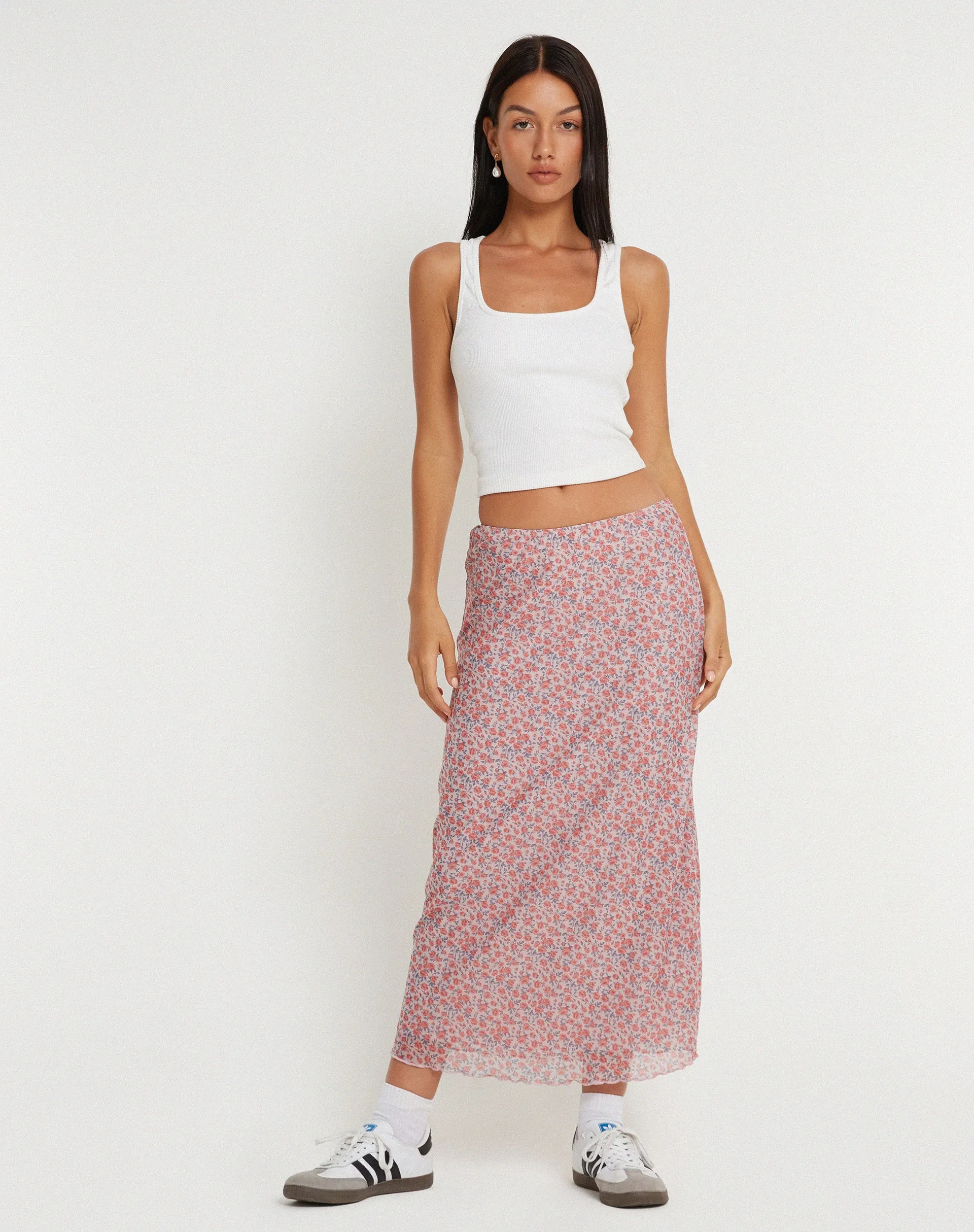 Lassie Maxi Skirt in Spring Rose Dusty Pink