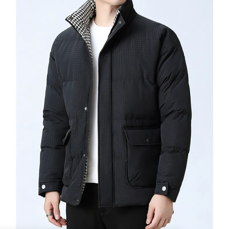 Mens Houndstooth Puffer Jacket