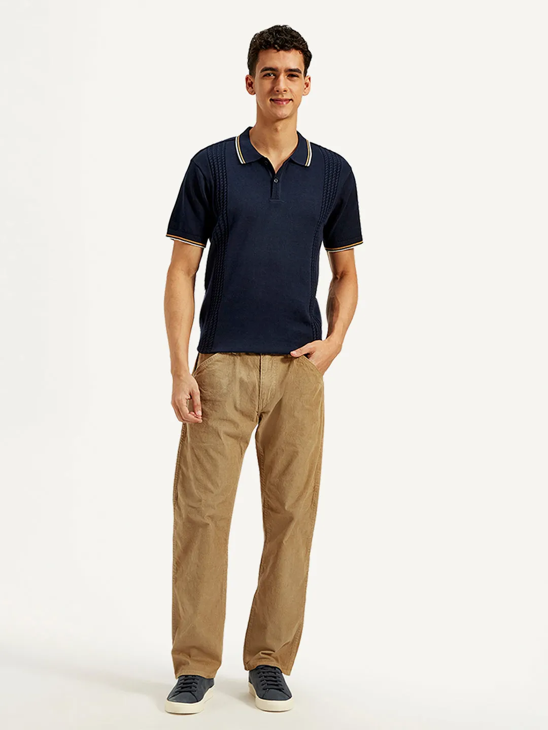 Men's Khaki Regular Fit Chinos