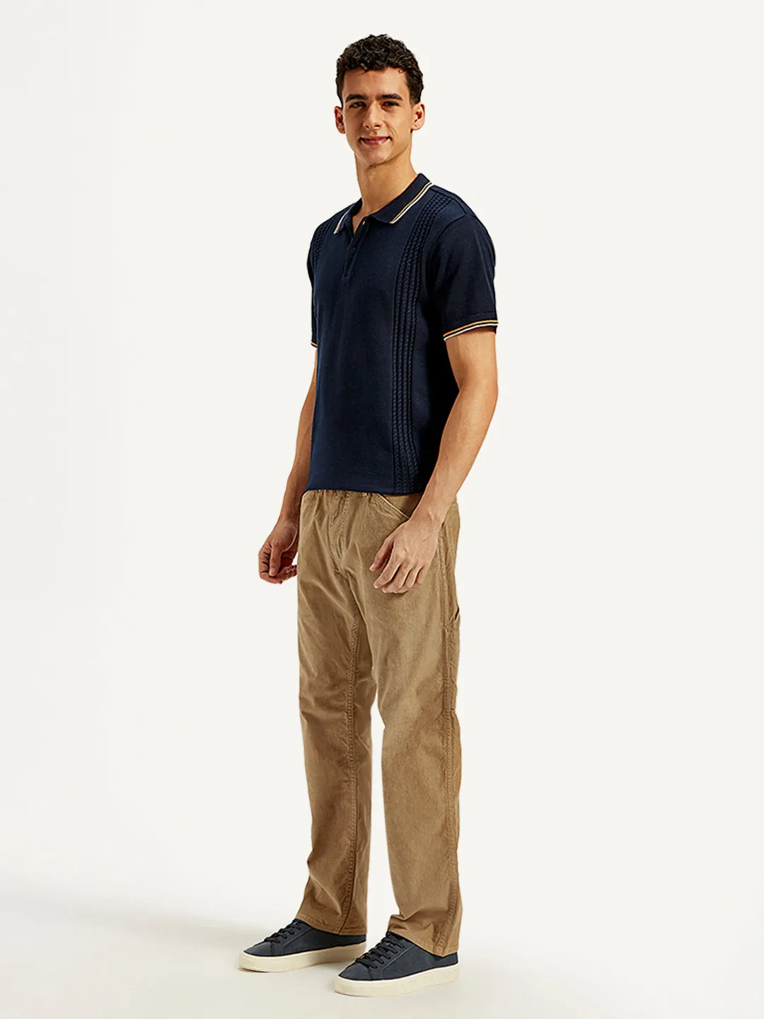 Men's Khaki Regular Fit Chinos