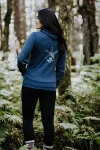 Midnight AK Starfish Co. Triblend Zipped Hoody $69.00