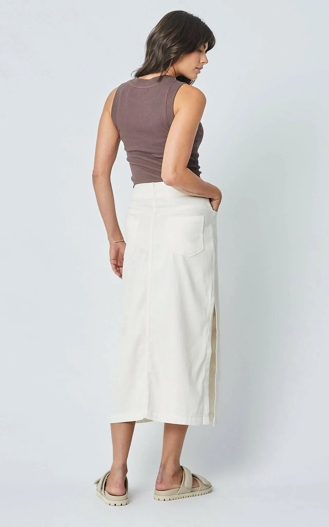 Mona Ivory Tencel Skirt