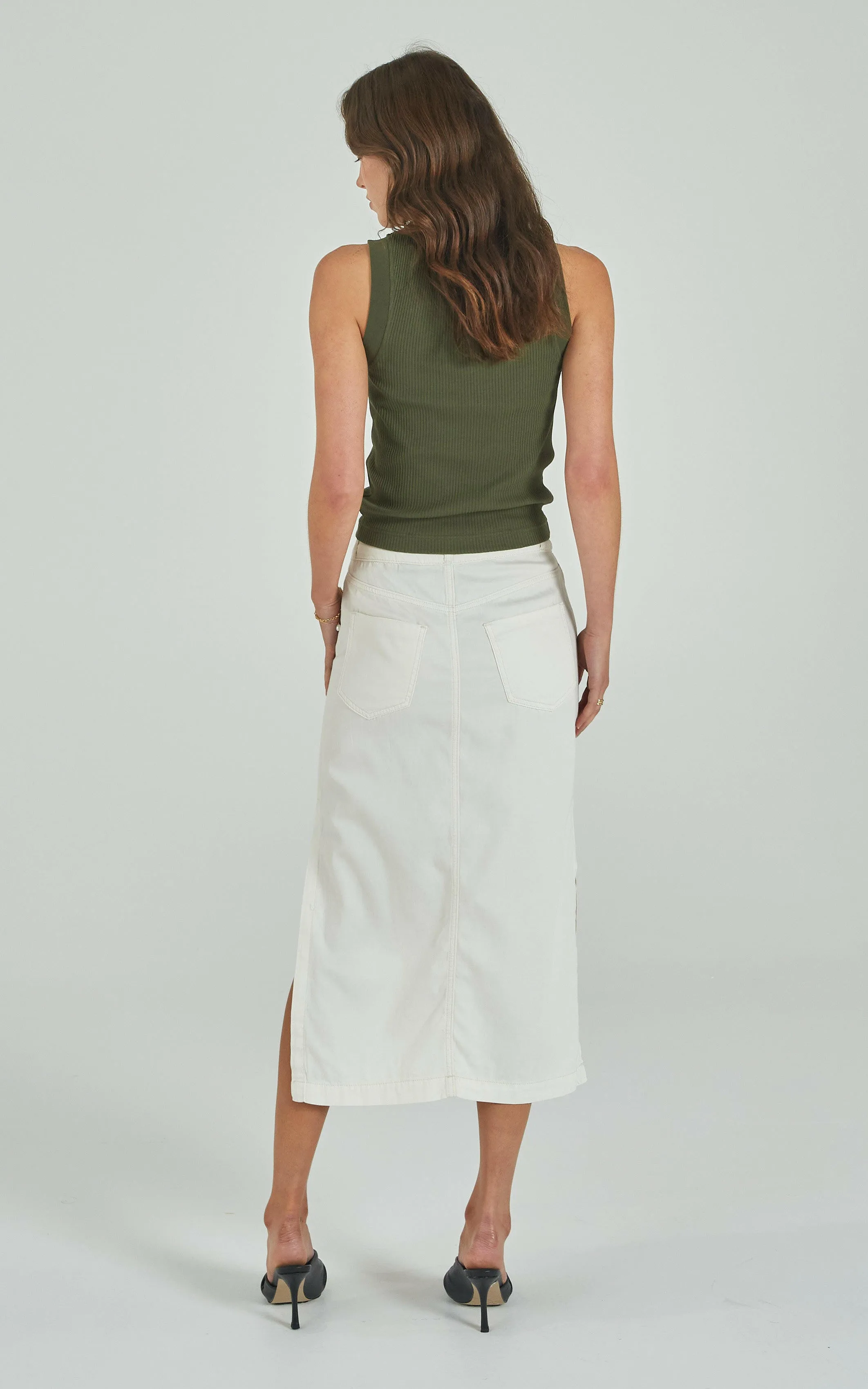 Mona Ivory Tencel Skirt