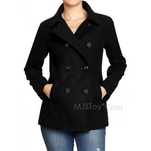 NWT Old Navy Women's Classic Wool-Blend Peacoats Coat Winter Jacket 4 Color S-L