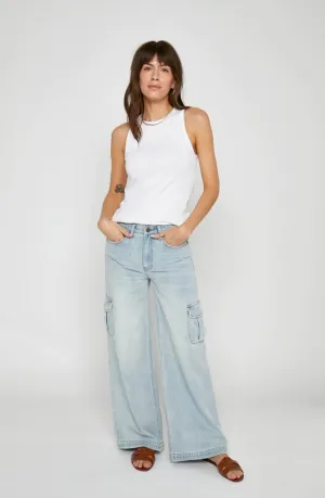 Oliver Logan Wide Leg Jeans the Madison Cargo in  Hotel Cali