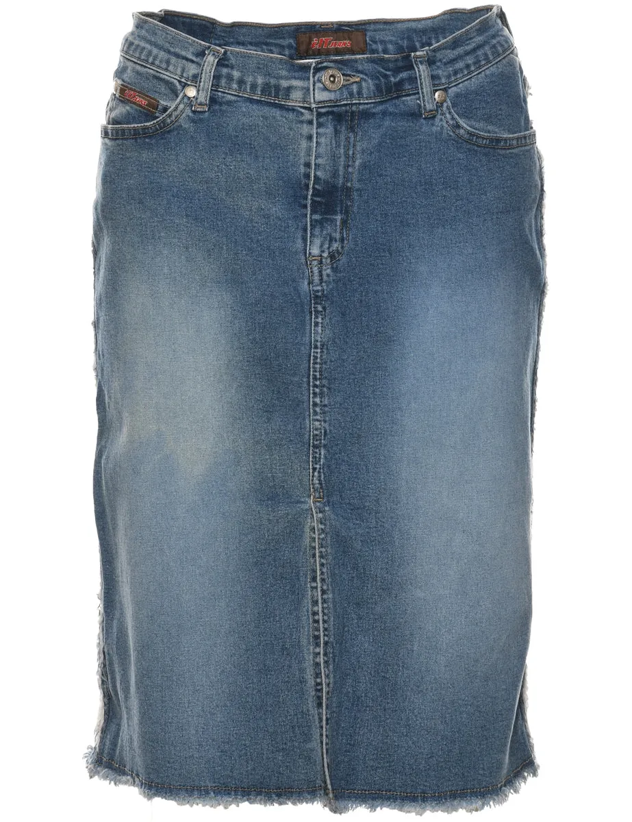 Pencil Shape Y2K Denim Skirt - S