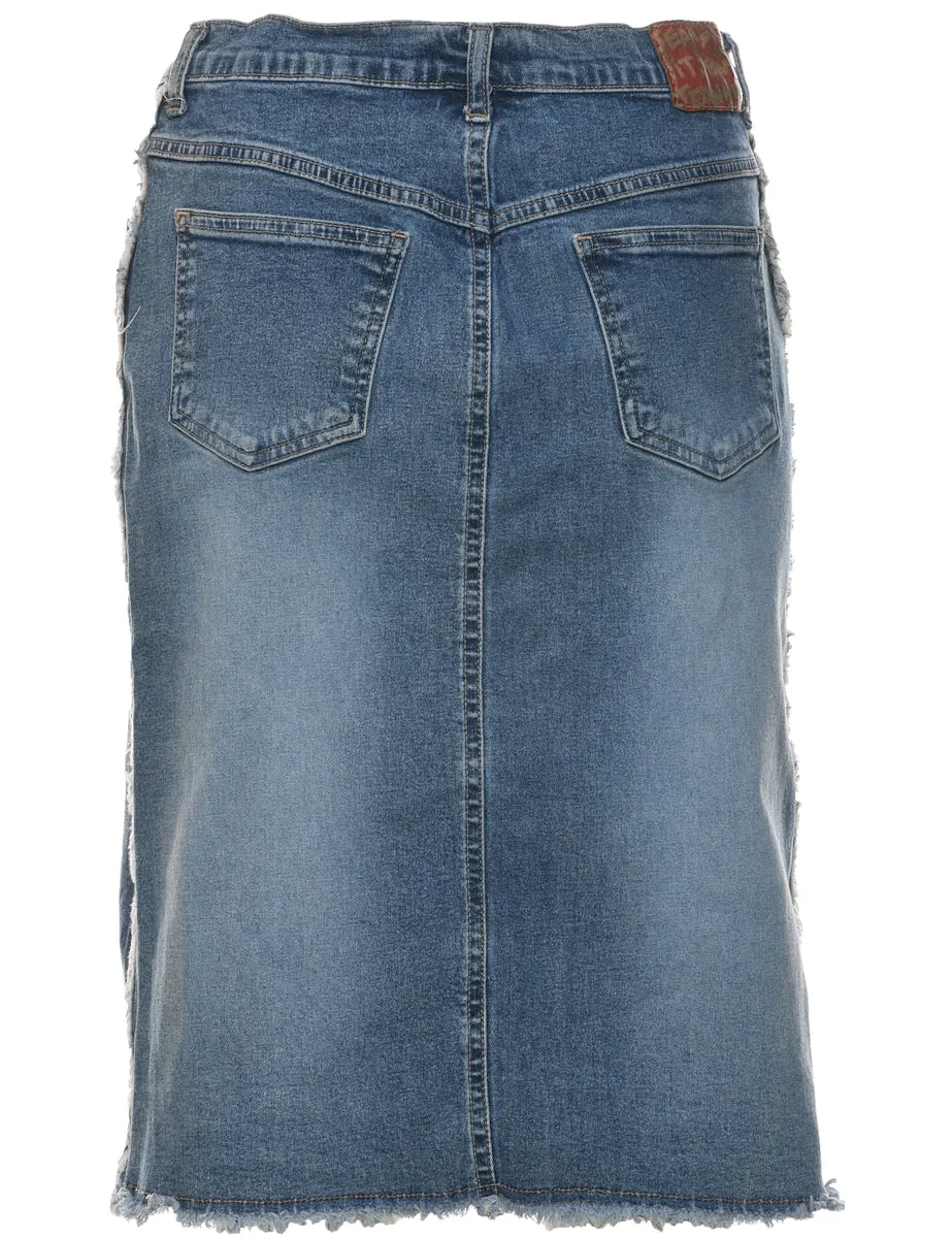 Pencil Shape Y2K Denim Skirt - S