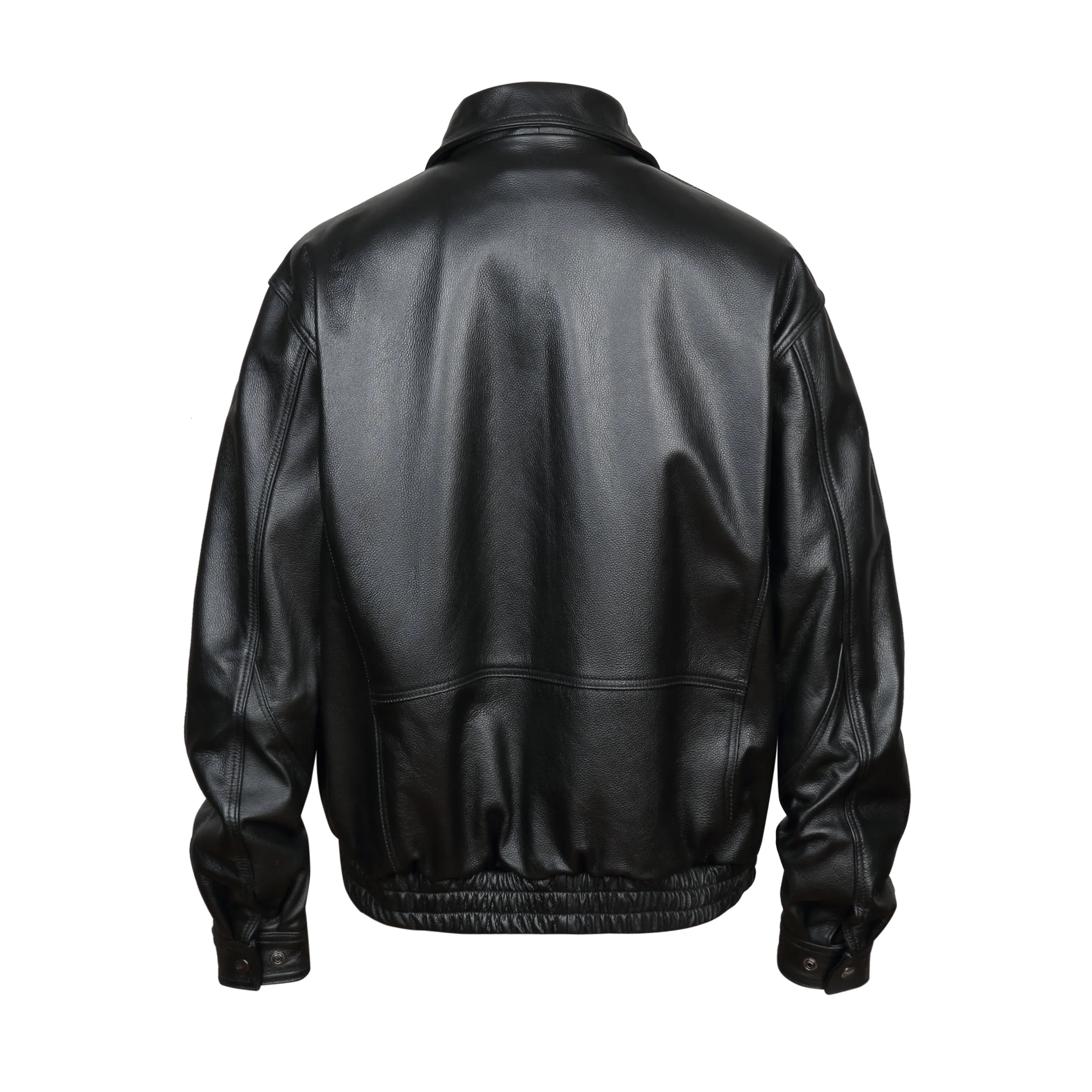 REED Men's American Style Bomber Genuine Leather Jacket - Imported