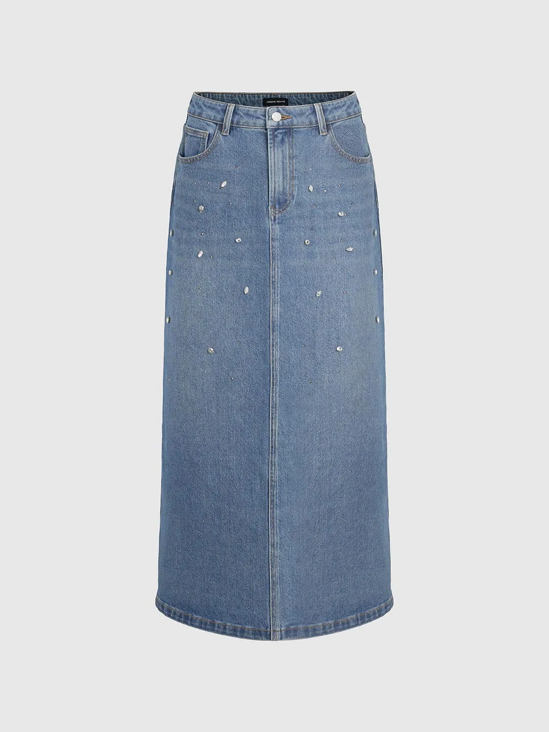 Rhinestone Denim Skirts