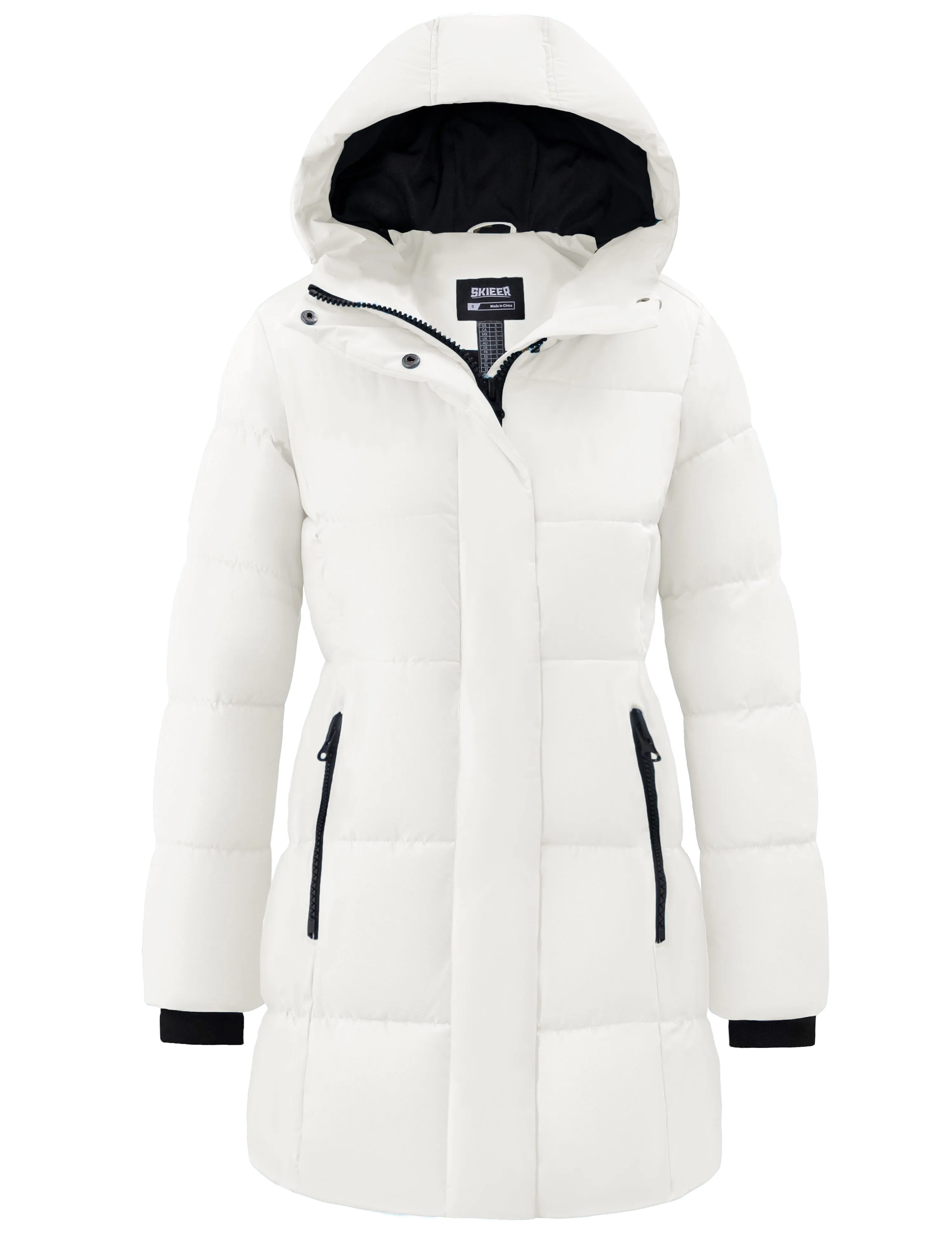 Skieer Women's Winter Coat Warm Padded Long Puffer Jacket