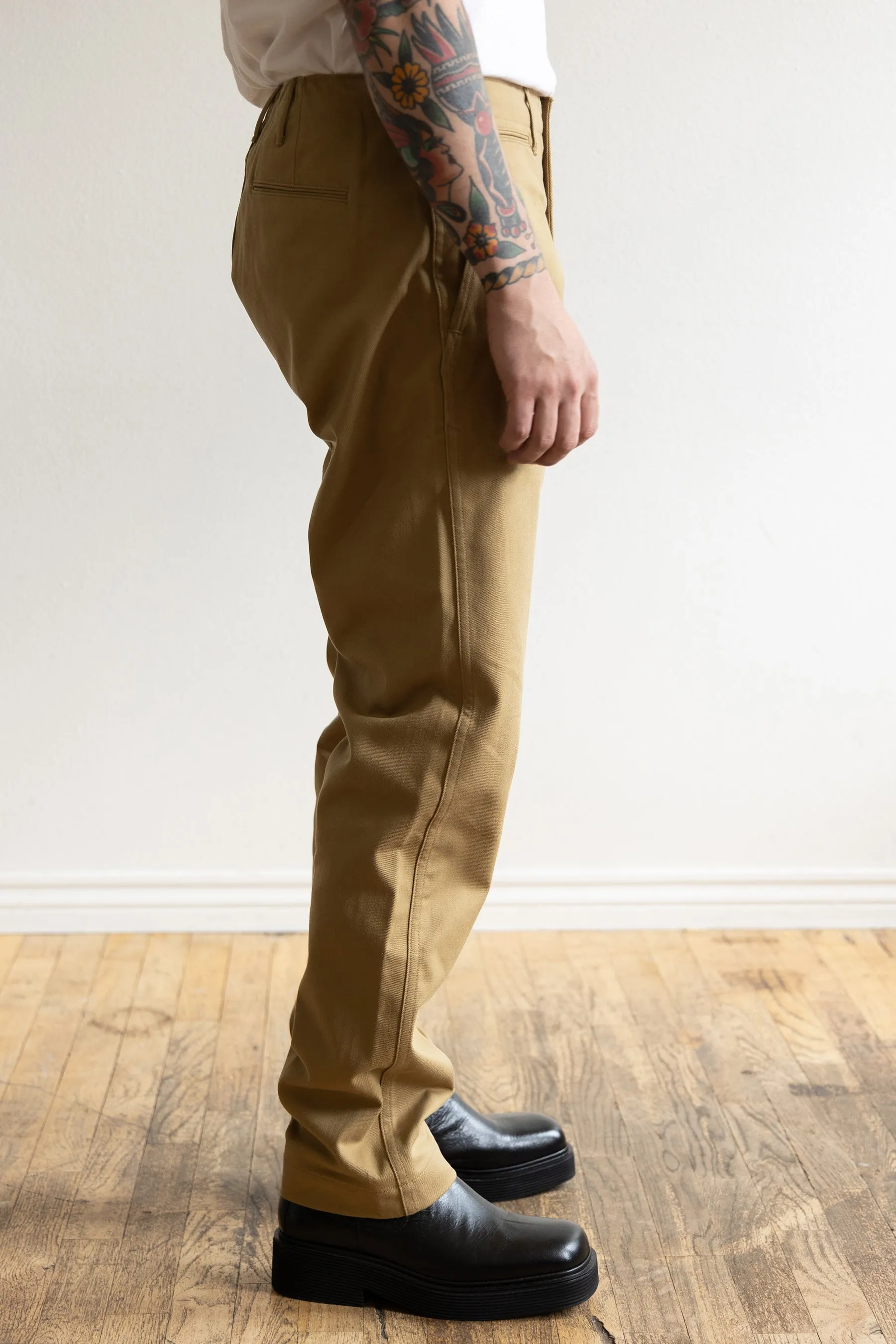 Slim Fit Army Trousers - Khaki