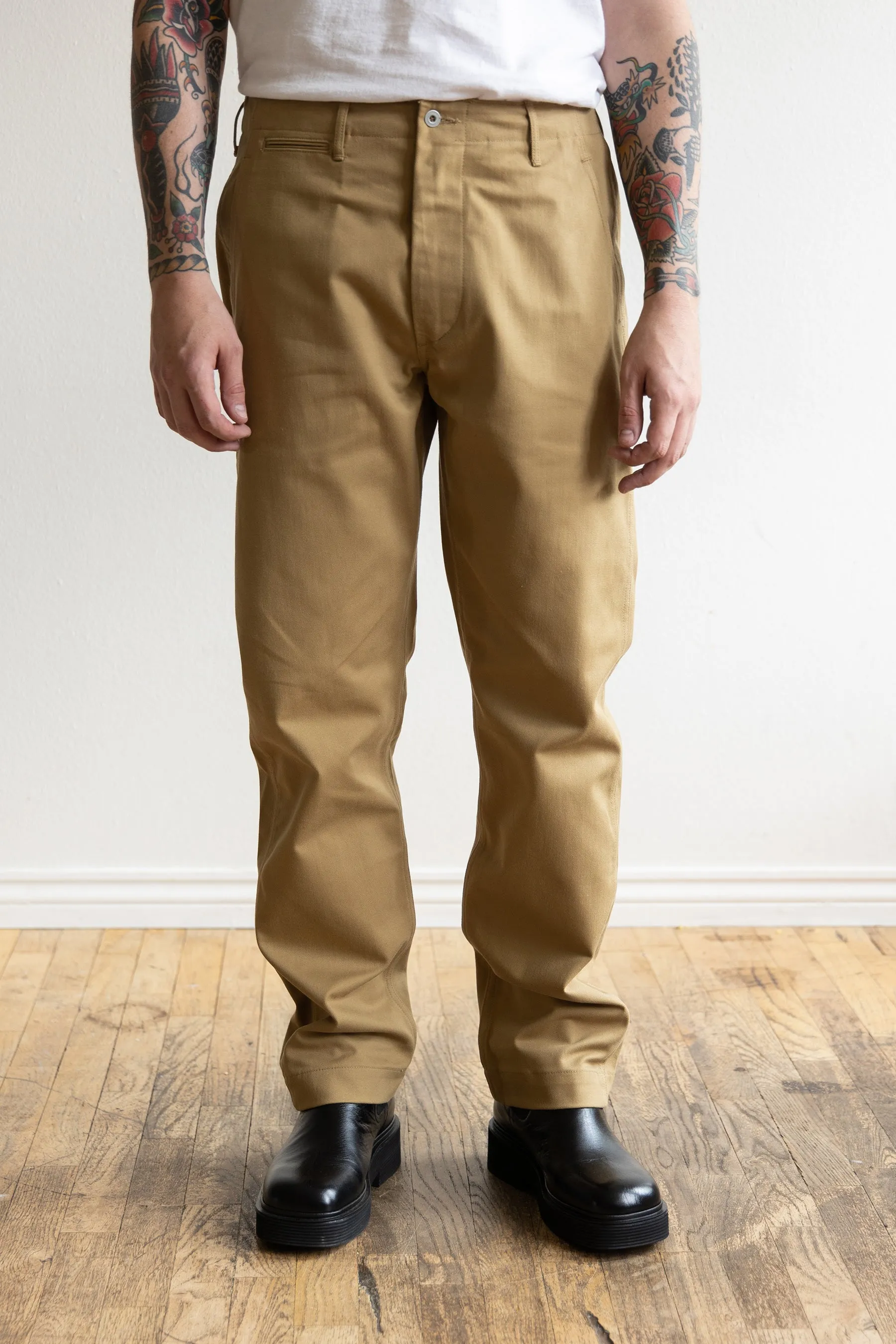 Slim Fit Army Trousers - Khaki