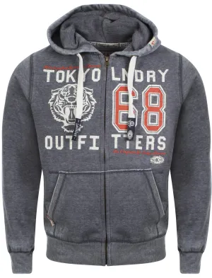 Tokyo Laundry Wincanson navy zipped hoodie