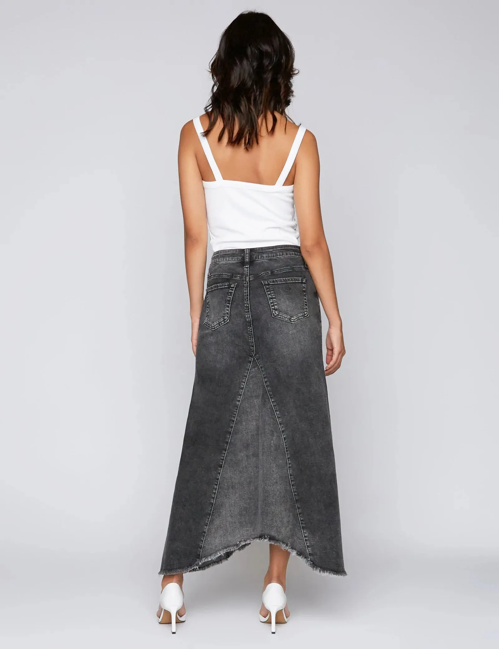 Wash Lab Selma Pieced Denim Maxi Skirt