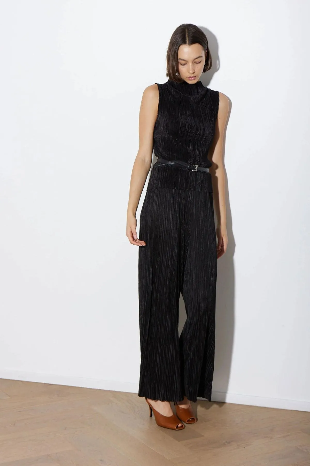 WIDE LEG LONG BLACK